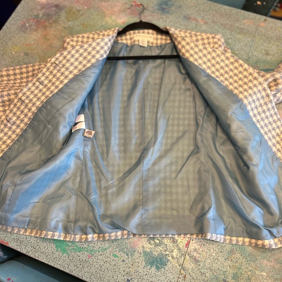 90s Blue Houndstooth Suit - Picture 10 of 16